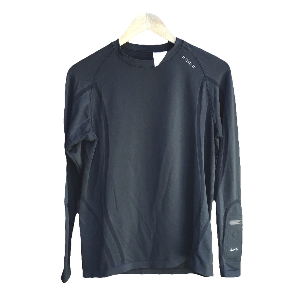 Nike Pro Combat Dri-FIT Compression Shirt Men's Small Black Long Sleeve Running